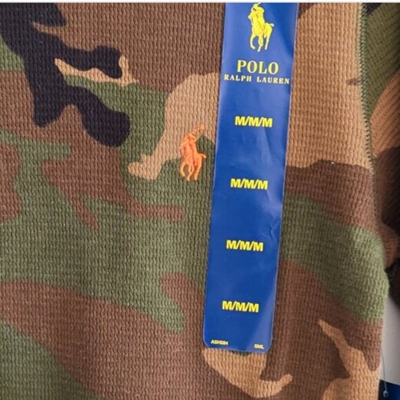 Polo Ralph Lauren Men's Camo Waffle-Knit Thermal Pajama Shirt in Medium - Picture 7 of 8